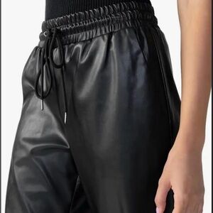 Sanctuary faux leather draw string pants